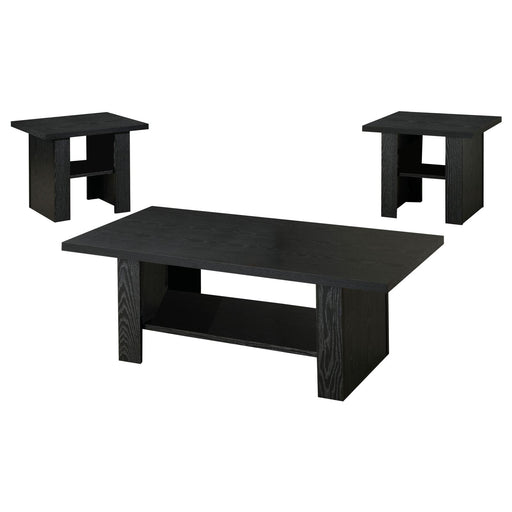 G700345 Contemporary Black Oak Three Piece Table Set image
