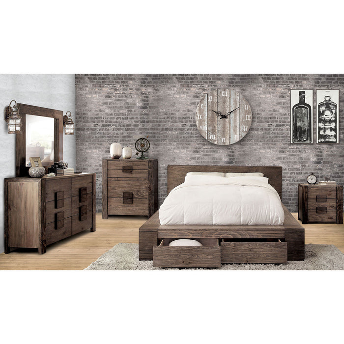 JANEIRO Rustic Natural Tone Cal.King Bed