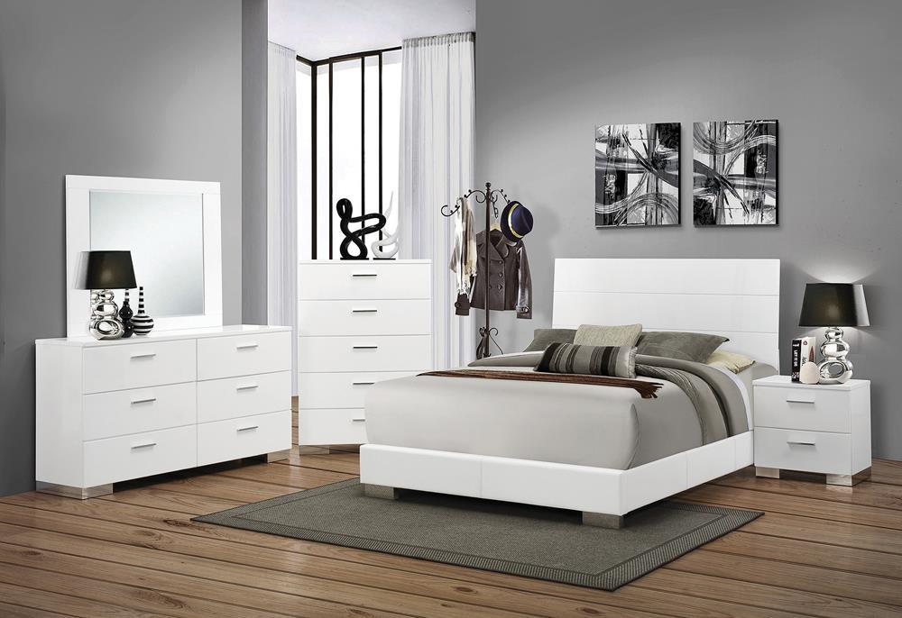 Felicity Glossy White Dresser Mirror