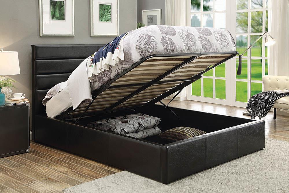 Riverbend Casual Black Eastern King Storage Bed