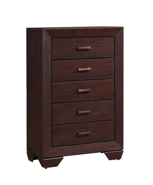 Fenbrook Dark Cocoa Five Drawer Chest