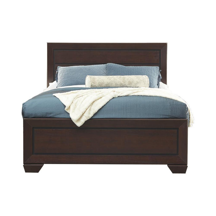 Fenbrook Transitional Dark Cocoa Queen Bed