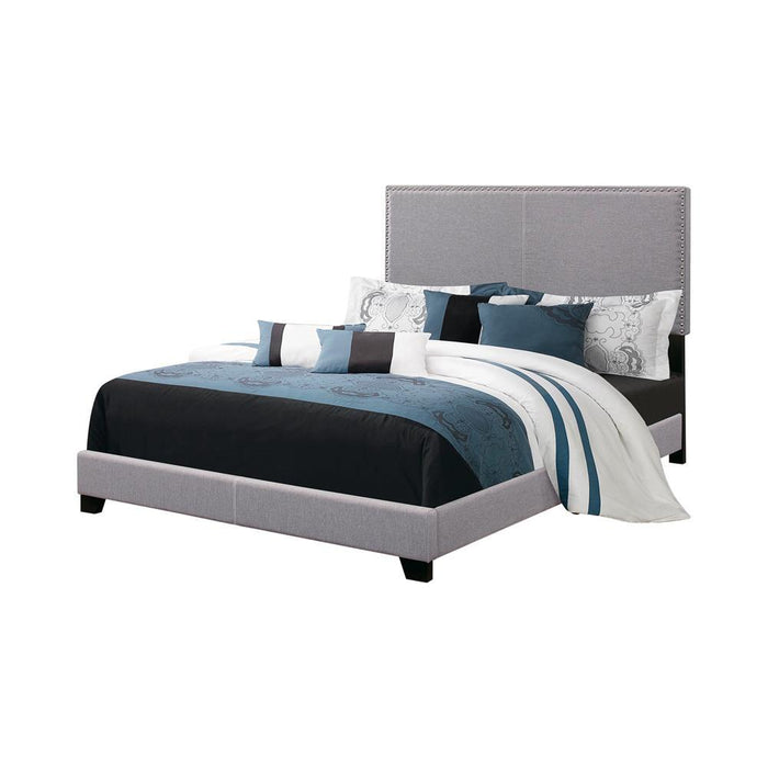 Boyd Upholstered Grey Queen Bed