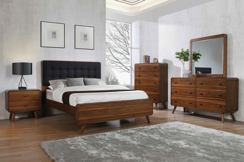 Robyn Mid Century Modern Dark Walnut Eastern King Bed