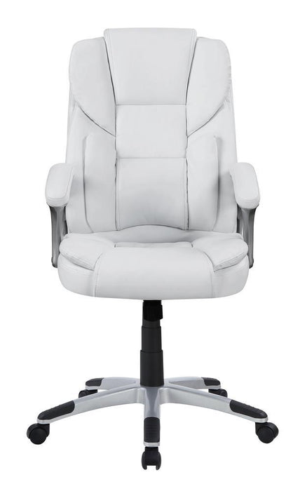 G801140 Casual White Faux Leather Office Chair