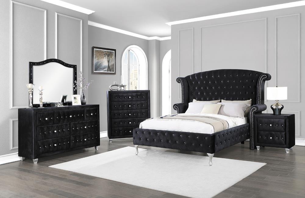 Deanna Contemporary Queen King Bed