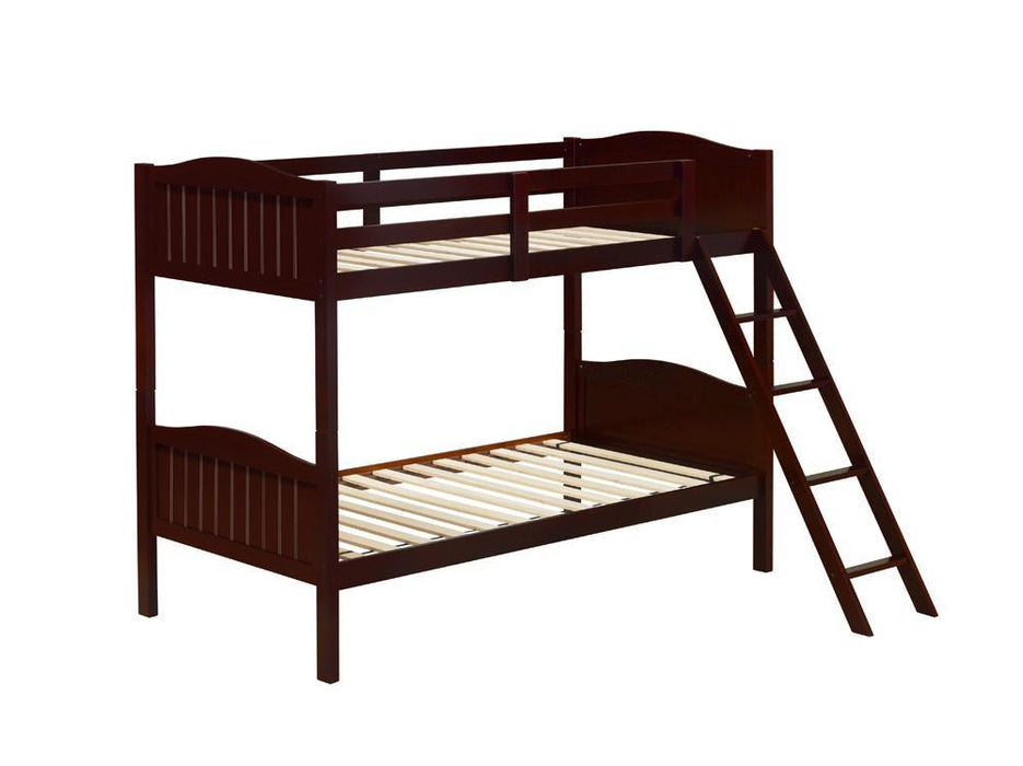 405053BRN TWIN/TWIN BUNK BED