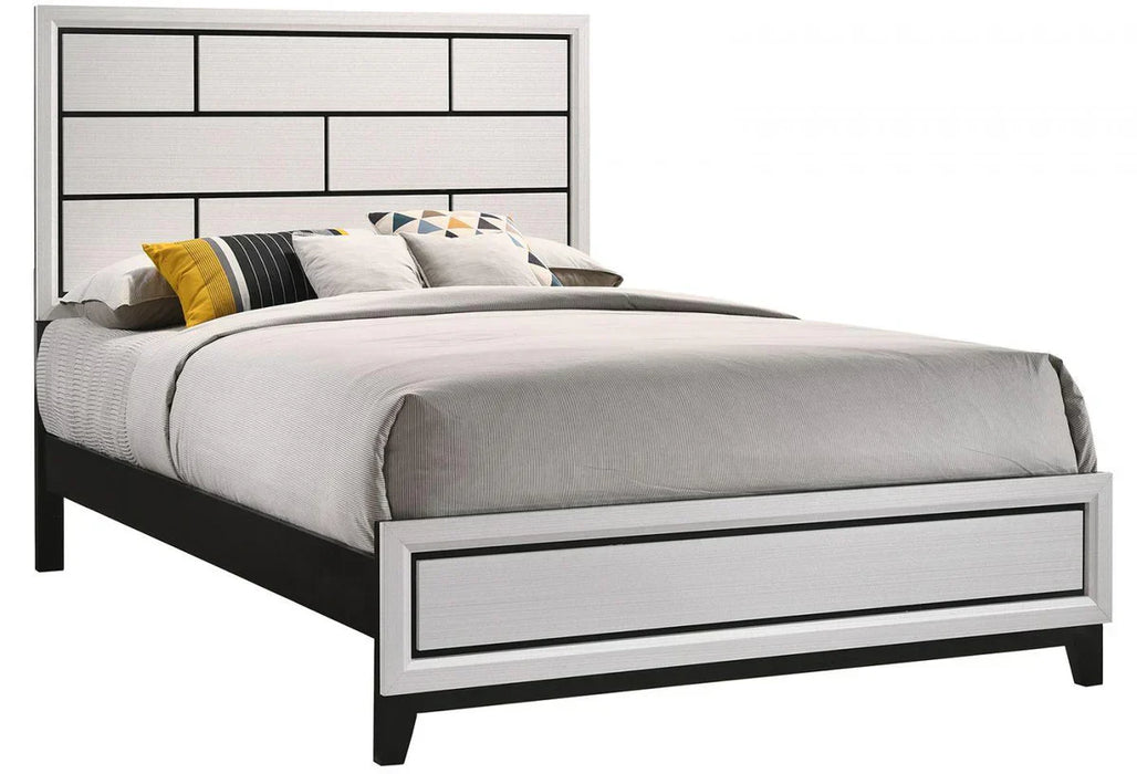 Crown Mark Akerson Full Four Piece Bedroom Set Chalk