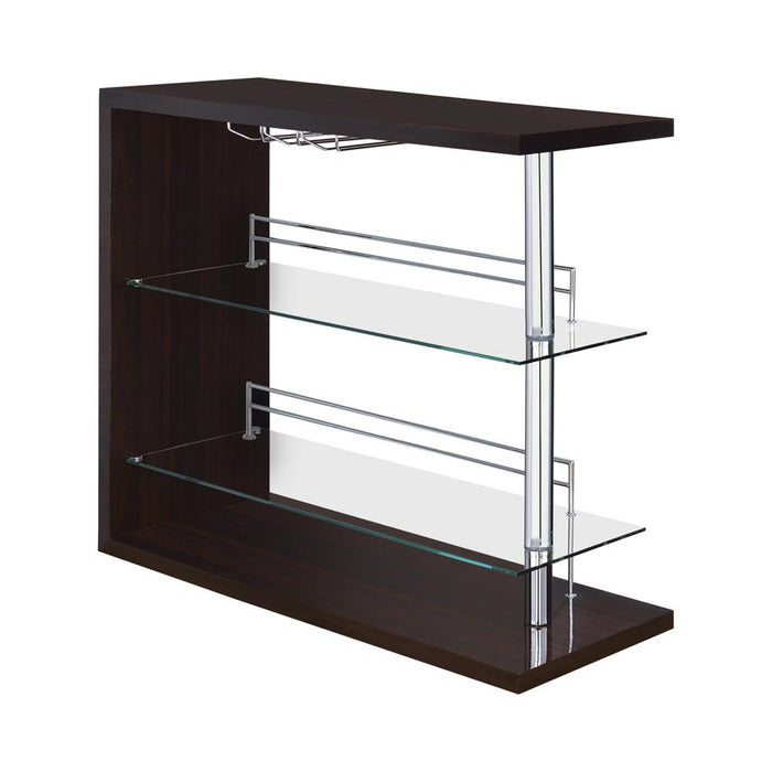 G100166 Two Shelf Contemporary Cappuccino Bar Unit image