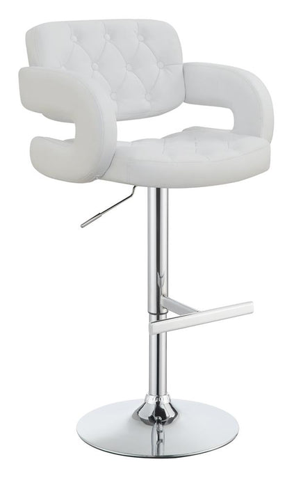 G102557 Contemporary White and Chrome Bar Stool image