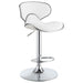 G120389 Contemporary White Adjustable Bar Stool image