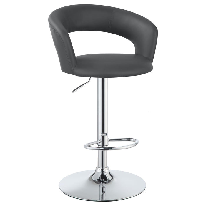 G120346 Contemporary Chrome and Grey Bar Stool image