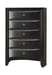 Briana Black Five Drawer Chest image