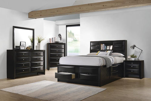 Briana Transitional Black Queen Four Piece Bedroom Set image