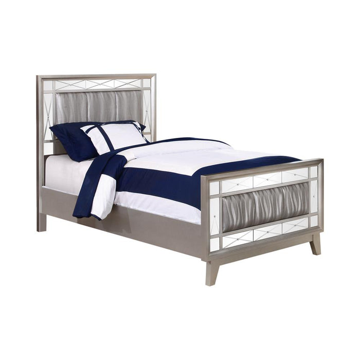 Leighton Contemporary Metallic Twin Bed image