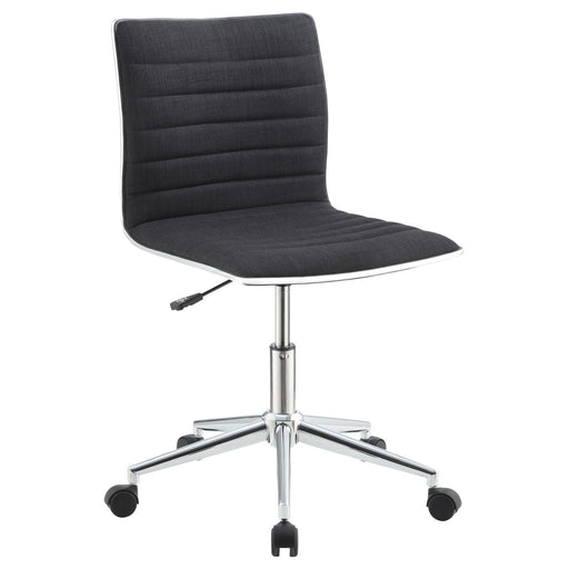 Modern Black and Chrome Home Office Chair image