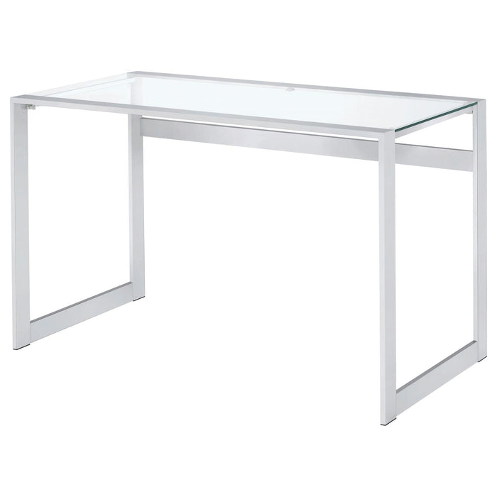 G800746 Contemporary Chrome and Glass Top Writing Desk image