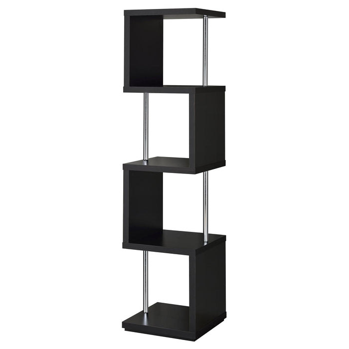 Modern Black Four Tier Bookcase image