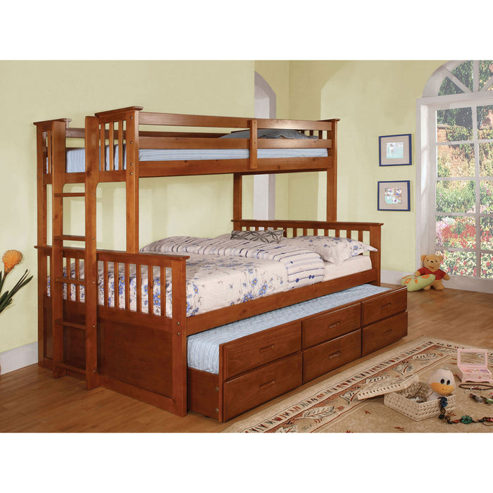 University I Oak Twin/Full Bunk Bed image