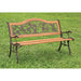 ALBA Antique Oak/Black Patio Wooden Bench image