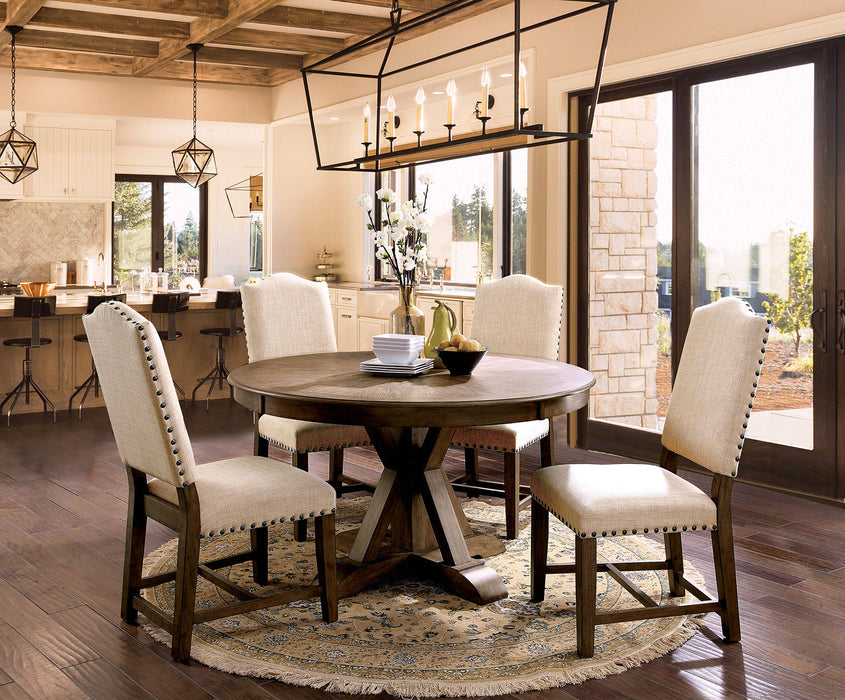 Julia Light Oak 5 Pc. Round Dining Table Set image