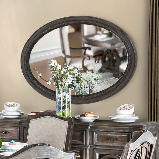 ARCADIA Rustic Natural Tone Mirror, Oval image