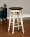 SABRINA Off White/Cherry Counter Ht. Stool, Cherry & White (2/CTN) image