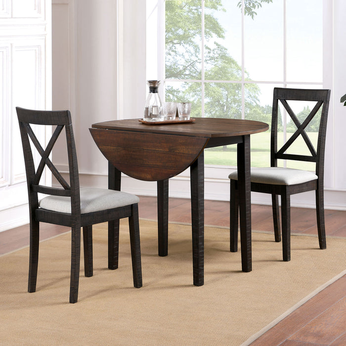 VENETA 3 Pc. Dining Table Set, Dark Oak/Walnut image