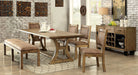 GIANNA Rustic Oak 9 Pc. Dining Table Set image