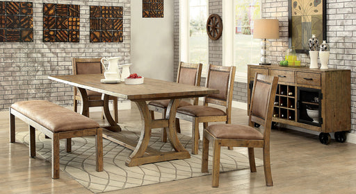 GIANNA Rustic Oak 9 Pc. Dining Table Set image