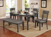 Hillsview Gray 6 Pc. Dining Table Set w/ Bench image