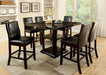 CLAYTON II Dark Cherry/Black 7 Pc. Counter Ht. Dining Table Set image