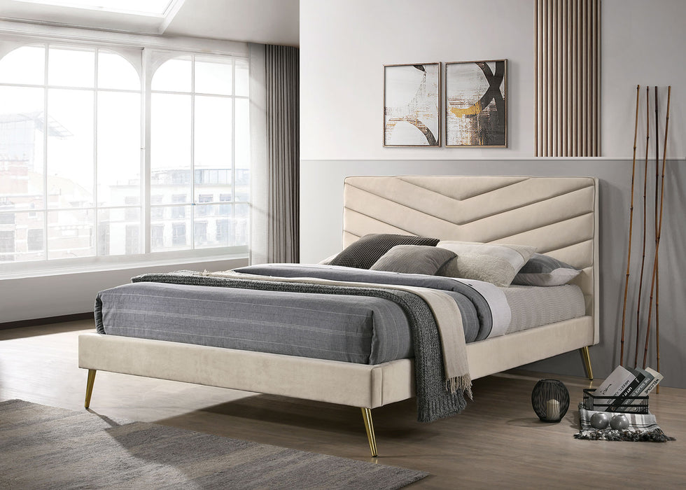 VIVAR Cal.King Bed, Beige image