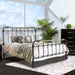 RIANA Antique Black Metal Full Bed image