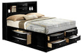 Crown Mark Furniture Emily Captain's Queen Bed in Black image