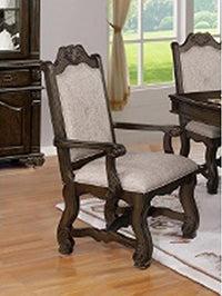 Crown Mark Neo Renaissance Arm Chair in Brown 2420A (Set of 2) image