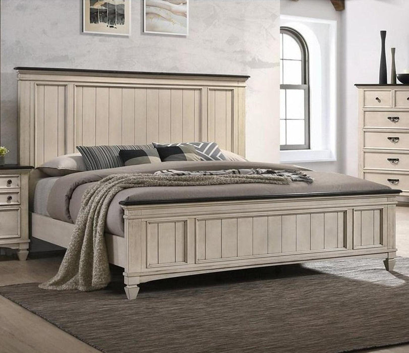 Crown Mark Sawyer King Panel Bed in Two-Toned image
