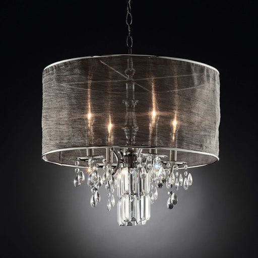 Gina Black/Silver Ceiling Lamp, Hanging Crystal image